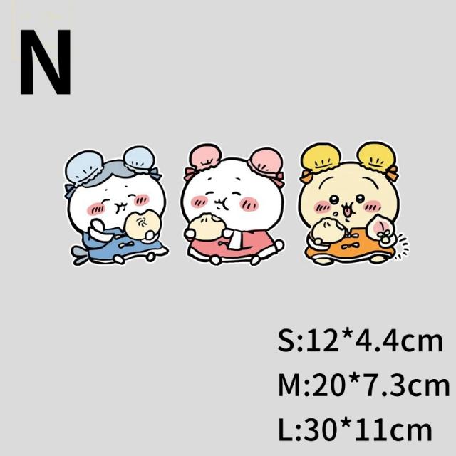 【新品未開封】ウォールステッカー うさぎ ハチワレ ちいかわ 4枚 ポスター 付 ちいかわ 車ステッカー 車用 ハチワレうさぎ 中華 お祭り PVCを使用